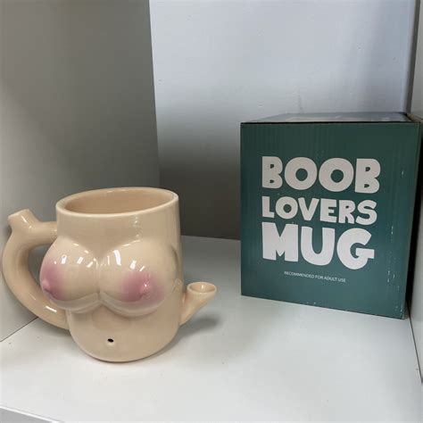 Boob Ceramic Mug Pipe BBFs Headshop Best Buds Forever