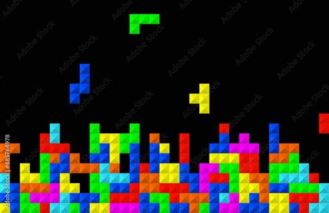 Tetris Game Tetris Pixel Background Arcade Game Background Of Video