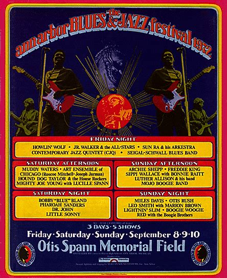 Official poster of 9th mostar blues festival. 1972 Ann Arbor Blues and Jazz Festival Poster | Blues ...