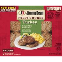 Jimmy Dean Fully Cooked Turkey Sausage Patties 9 6 Oz 8 Count