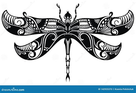 Dragonfly Silhouette Icons Set Vector Illustrations Cartoondealer