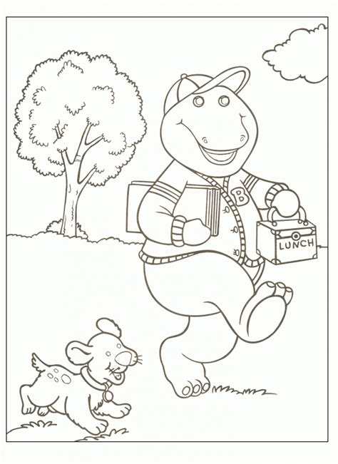 Barney Coloring Pages I Love You
