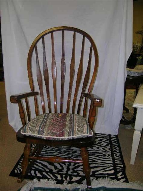 240 Virginia House Slat Back Wooden Rocking Chair Lot 240