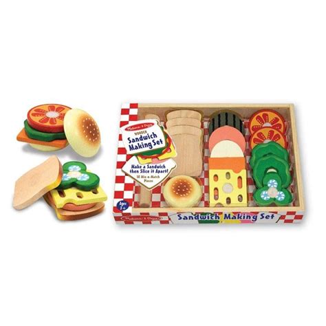 Have To Have It Melissa And Doug Sandwich Making Set 1999 Wooden