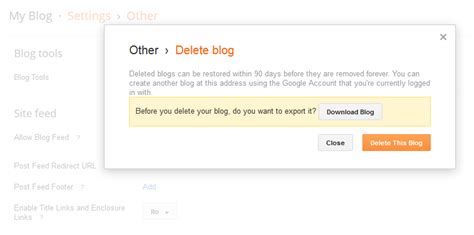 How To Delete A Blogger Blog Permanently