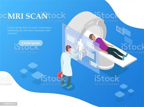 ภาพประกอบของแพทย์ที่ให้การสแกน Mri แก่ผู้ป่วย ภาพประกอบสต็อก ดาวน์