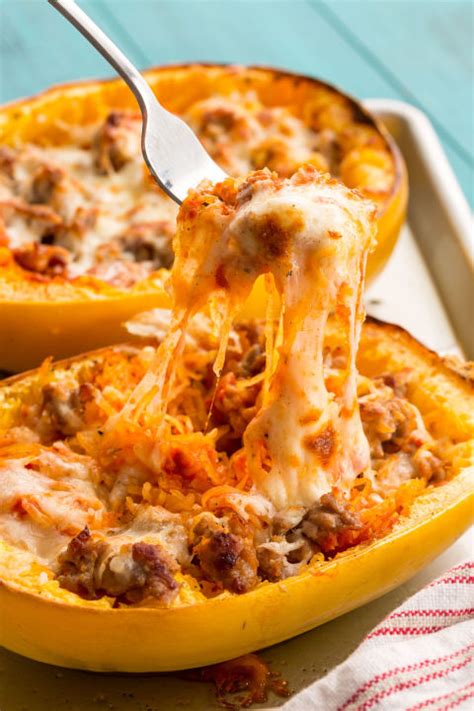 Many recipes for how to cook spaghetti squash in the oven will tell you to bake at 350 f… but that is a huge mistake! 20+ Easy Spaghetti Squash Recipes - How to Cook Spaghetti ...