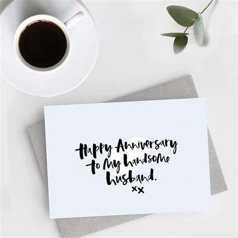 Happy Anniversary Handsome Husband Anniversary Card By Too Wordy