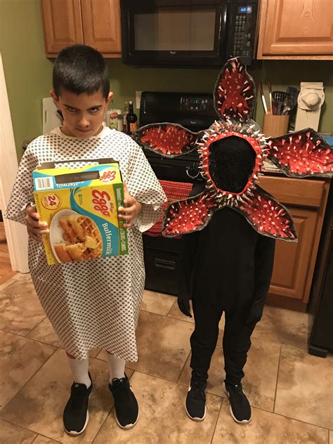 Stranger Things Costume Eleven And The Demogorgon Demogorgon Mask Made Out Of Aluminum Pizza