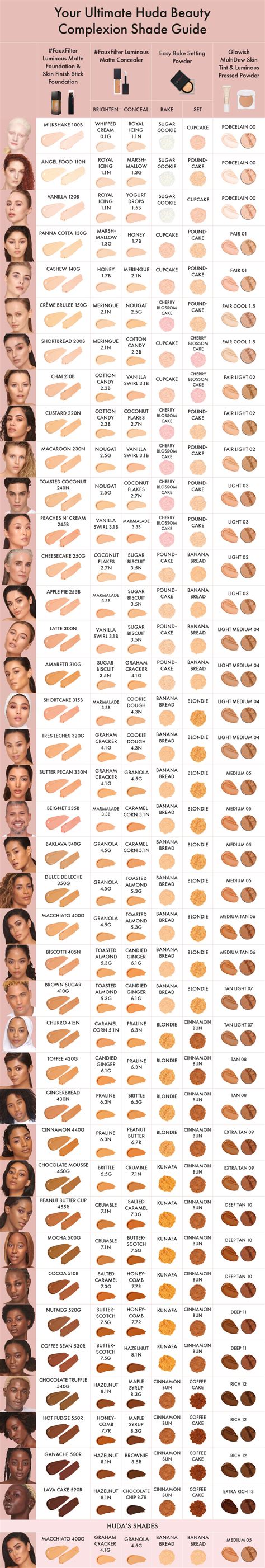 Your Ultimate Huda Beauty Complexion Shade Matching Guide Blog Huda