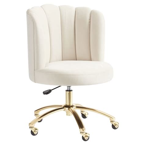 Desk chair is height adjustable and 360 degrees swivel, very easy to handle, suitable for different ages kids. Lustre Velvet Silver Channel Stitch Swivel Desk Chair in ...
