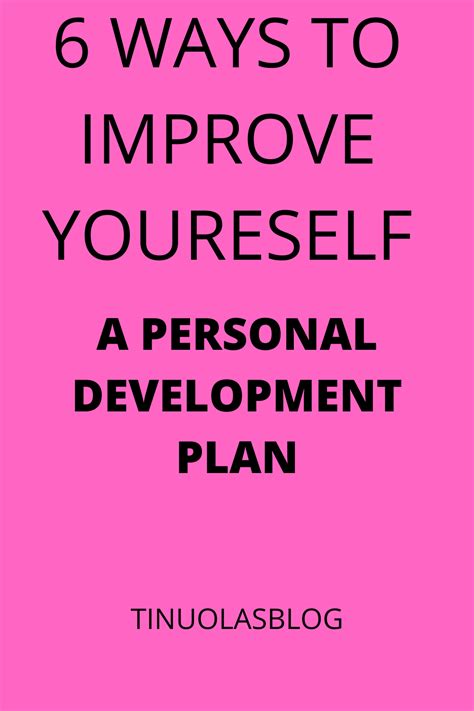 Personal Development Plan Self Development Focus On Yourself Improve