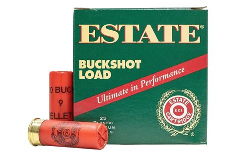 ammunition shotgun estate 12 ga 2 3 4 00 buckshot 9 pellets case ronin sports