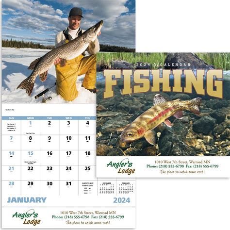 Giveaway Fishing Calendars 2024 Stapled Calendars Wall Calendars