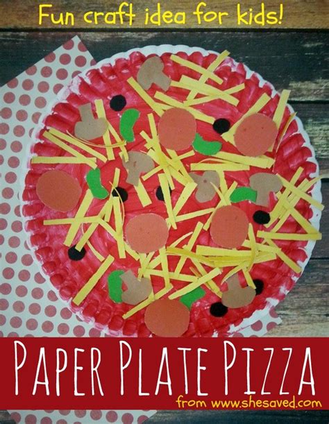 Paper Plate Pizza Craft Idea - SheSaved®