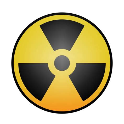 Symbol Of Radioactive Contamination With Highlights On A Gray
