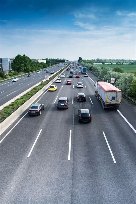Traffic Jam On Highway Stock Image Image Of Infrastructure 44031391