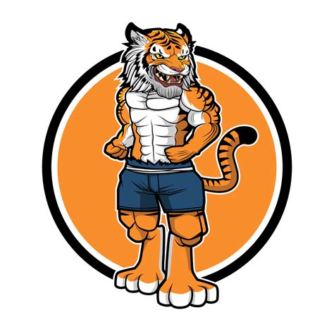Muscle Tiger Vector Art Icons And Graphics For Free Download