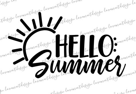 Confetti Favors Summer Words White Confetti Hello Summer Digital