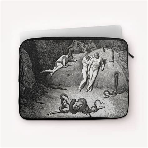 Laptop Sleeves Circle Of Serpents By Gustave Dore Artpointone