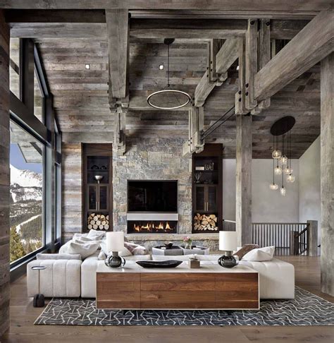 Modern Rustic Home Set Amidst The Grandeur Of The Rocky Mountains