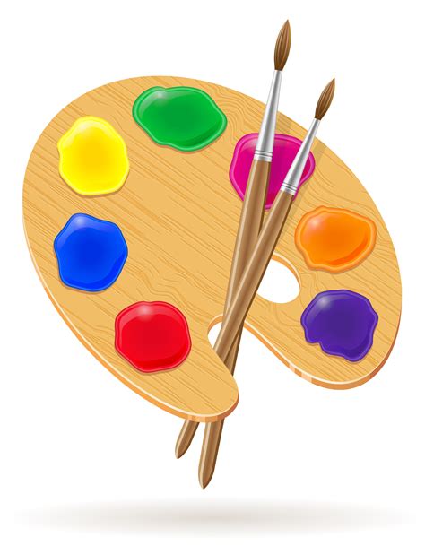 All pinsel clip art are png format and transparent background. Palette für Farben und Pinsel Vektor-Illustration ...