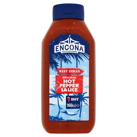 Encona West Indian Original Hot Pepper Sauce 960ml Bbq Chilli And Marinades Iceland Foods