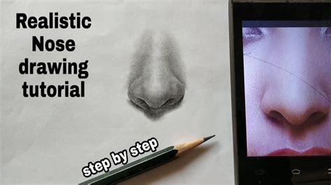 How to draw a realistic eye with colored pencils step by ste. Learn to draw realistic nose step by step tutorial - YouTube