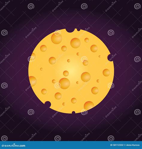Cheese Moon Vector Illustration 14022262