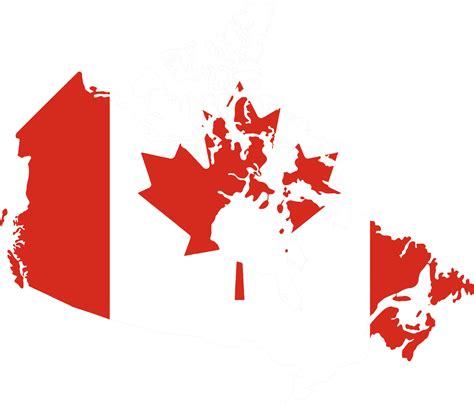 Canada Flag On Map On Transparent Background 19641257 Png