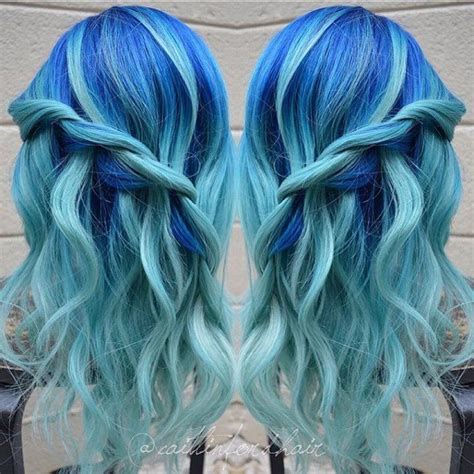 Cobalt Blue And Aquamarine Hair Color Hair Color Blue Light Blue