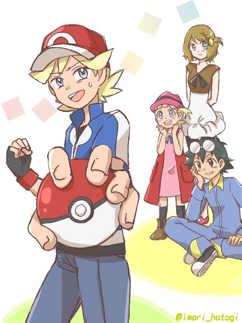 Ash Do Be Looking Fine In Those Glasses Tho Serena In Bonnies Outfit Clemont Your Doing