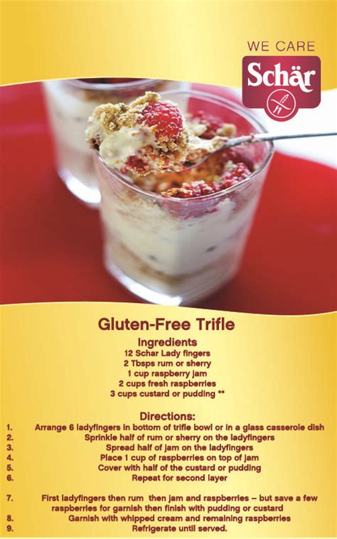They are so simple to make you'll want to make them all the time. An easy to make gluten-free trifle using our Schar ...