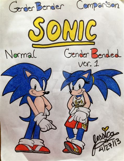 Gender Bender Comparison Sonic The Hedgehog By Tuxsonic