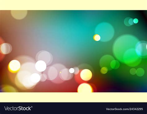 Abstract Bokeh Light On Colorful Background Vector Image