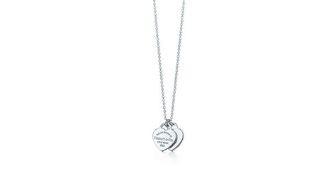 Return To Tiffany® Mini Double Heart Tag Pendant In Sterling Silver