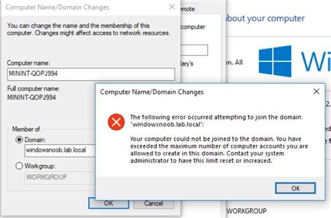 How To Fix “exceeded The Maximum Number Of Computer Accounts Allowed To