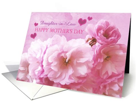 Daughter In Law Happy Mothers Day Pink Cherry Blossoms Card 1675370