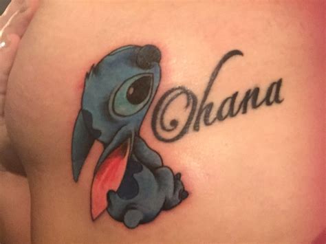 My Ohana And Stitch Tattoo Stitch Tattoo Tattoos Meaningful Tattoos