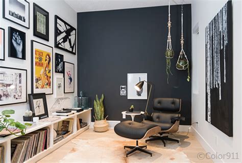 Black Accent Walls Add Drama And Brighten Colors Color911 Black Accent Walls Gallery Wall