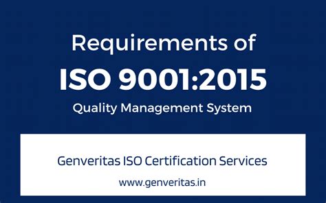 Requirements Of Iso 9001 Genveritas Technologies