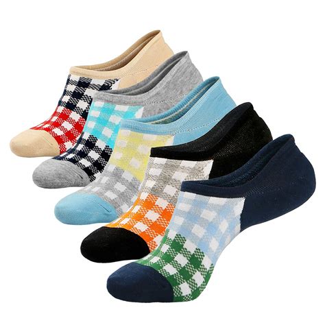 5 Pairs Low Cut No Show Socks For Women Non Slip Cotton Invisible Casual Socks For Sneaker