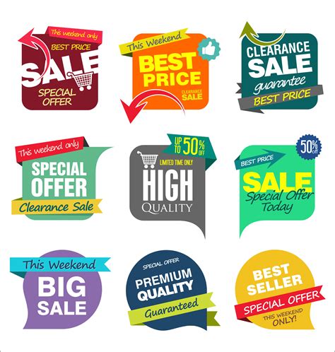 sale banner templates design and special offer tags collection 363906 vector art at vecteezy