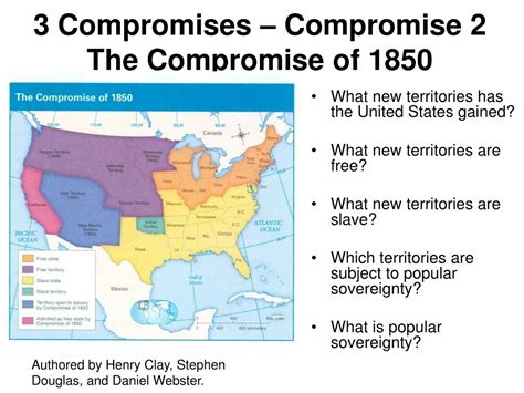 Ppt 3 Compromises Compromise 1 The Missouri Compromise 1820