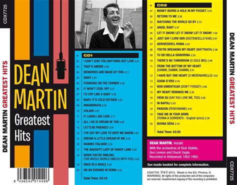 Dean Martin Greatest Hits Dean Martin Cd Album Muziek Bol