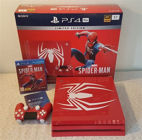 Playstation 4 Pro Spiderman Limited Edition 396512400 ᐈ Köp På Tradera