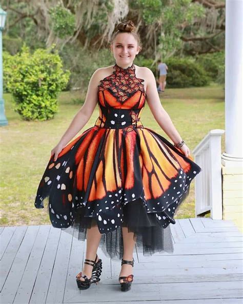 Evening Prom Party Monarch Butterfly Dress Etsy Butterfly Dress Girls Butterfly Costume