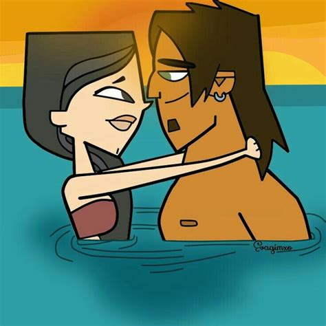 Tdi Fan Art Heather And Alejandro Total Drama Island Sunset Love