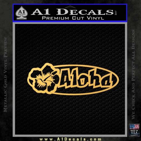 Aloha Hibiscus Decal Sticker A Decals