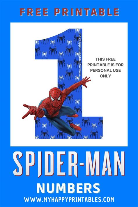 Free Printable Spiderman Numbers My Happy Printables